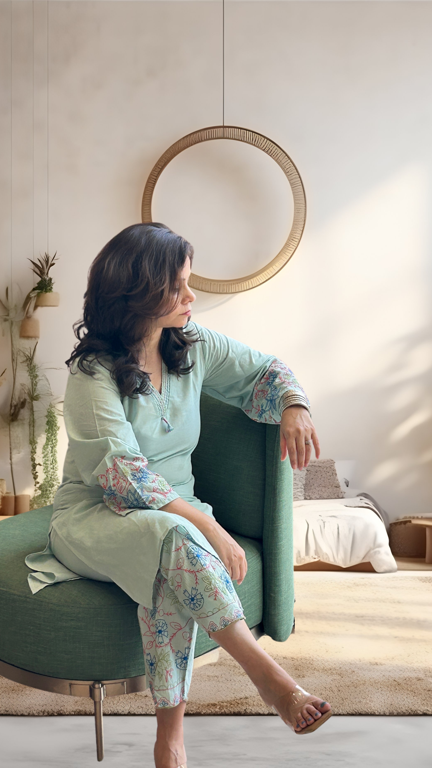 Frosted Bloom- Kurta Kord