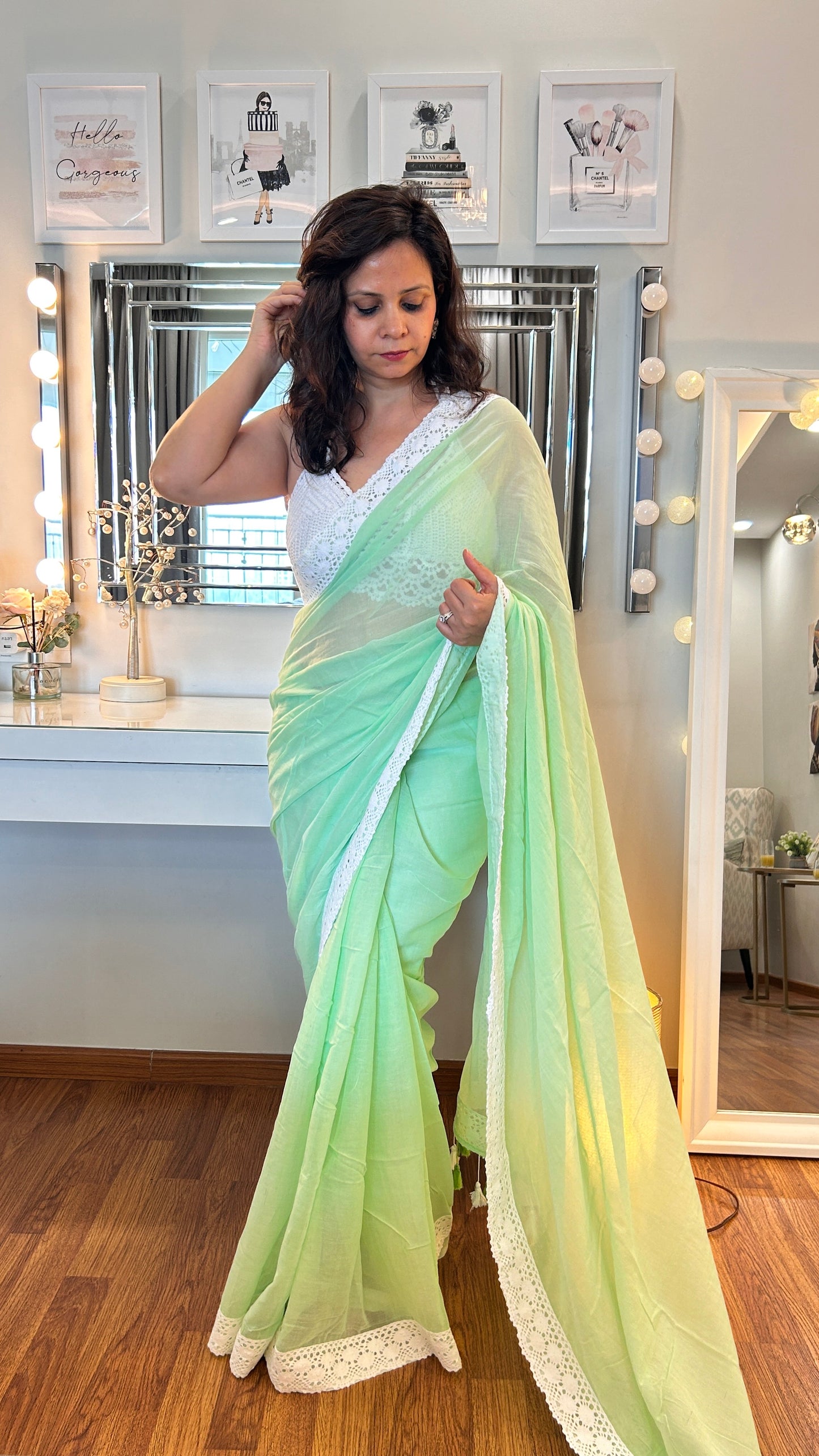 Lacy Splash |Mint Serenity