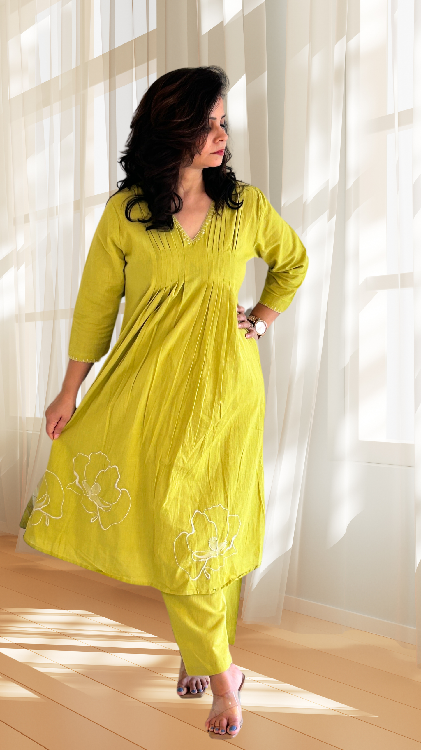 Zesty Bloom- Kurta Kord