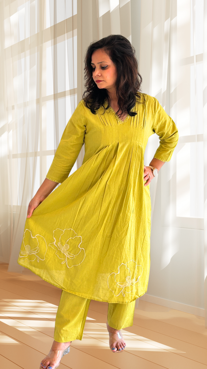 Zesty Bloom- Kurta Kord