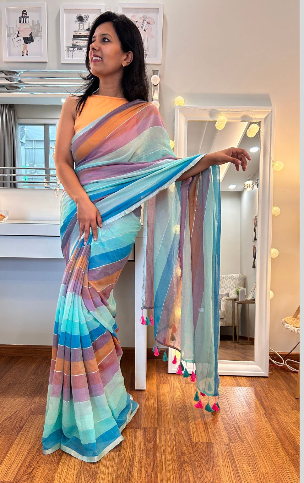 Rainbow Saree | Prismatic Ocean