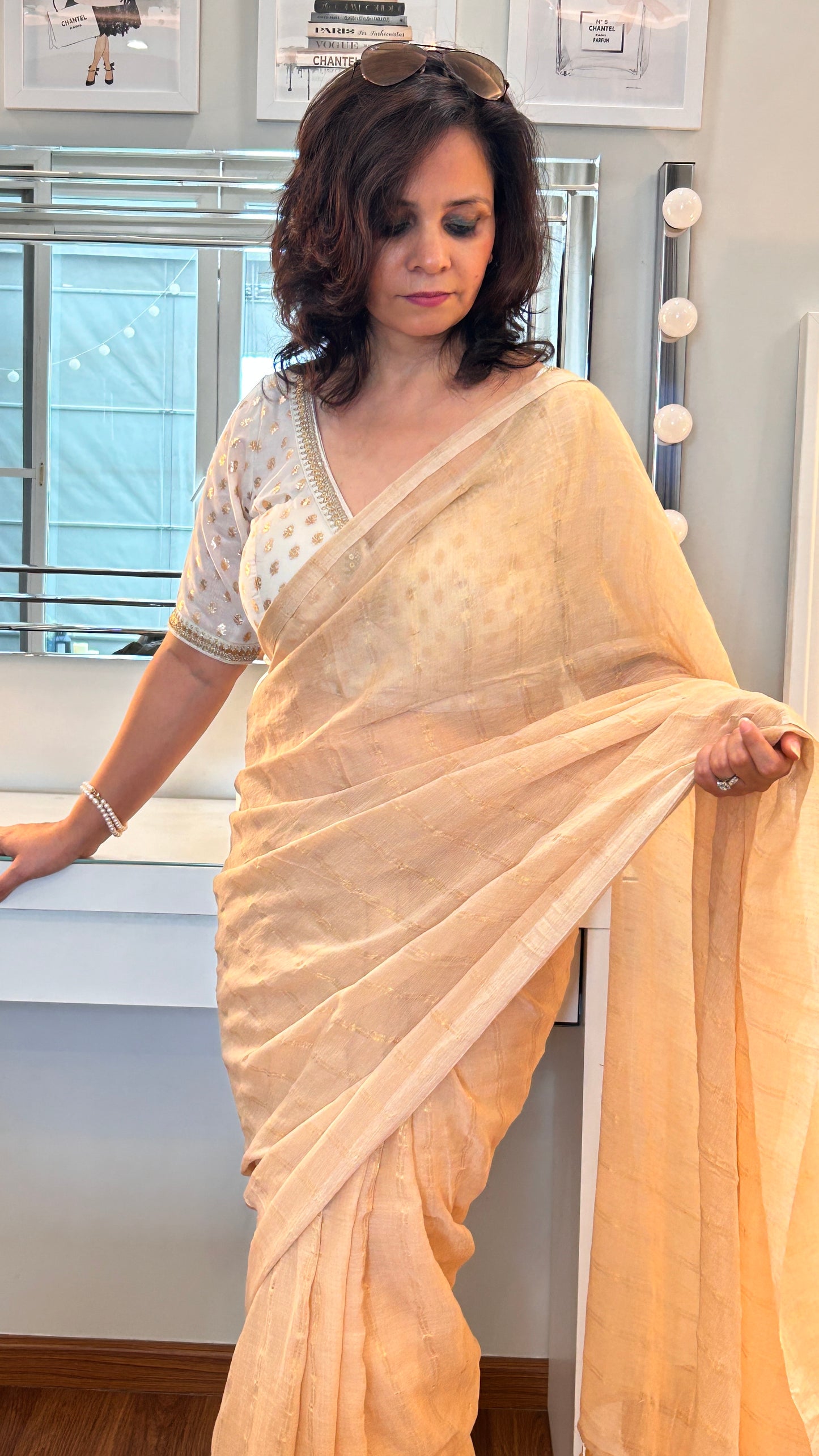 Striped Elegance | Glided Beige